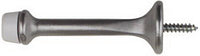 National Hardware 3 in. L Zinc w/Rubber Tip Satin Chrome Silver Rigid Door Stop Mounts to wall .75 i