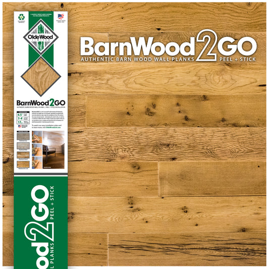 OldeWood Limited BarnWood2GO 5/16 in. H X 5-1/2 in. W X 48 in. L Weathered Oak Wood Wall Plank