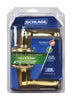 Schlage Flair Bright Brass Passage Lockset 1-3/4 in.