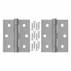 Door Hinges, Galvanized Steel, 3 x 2.5-In., 2-Pk.