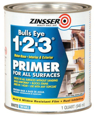 Zinsser Bulls Eye 123 White Primer and Sealer 1 qt. (Pack of 6)