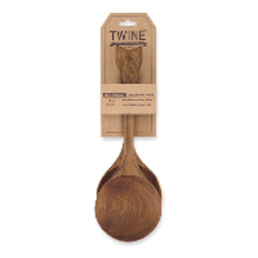Twine Rustic Farmhouse 10-1/2 in. L Brown Acacia Wood Serving Spoons (Pack of 6)