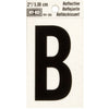 Hy-Ko 2 in. Reflective Black Vinyl Letter B Self-Adhesive 1 pc. (Pack of 10)