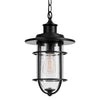 Globe Electric Metal Farmhouse 1-Light Black Outdoor Hanging Wall Lantern Sconce 60W