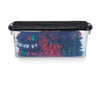 Homz Latching 28.75 in. H x 18.25 in. W x 16 in. D Stackable Storage Box (Pack of 6)