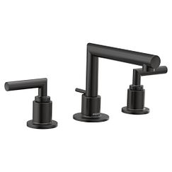 Grifo para baño de arco bajo de dos manijas en color negro mate