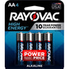 Rayovac High Energy AA Alkaline Batteries 4 pk Carded