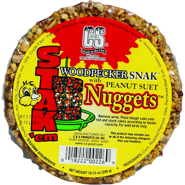C&amp;S Stak'Em Woodpecker Snak con trocitos de sebo