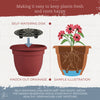 Bloem Ariana 10.1 in. H X 12 in. D Plastic Planter Burnt Red