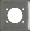 Pass & Seymour Brushed Chrome 1 gang Metal Single Outlet Wall Plate 1 pk
