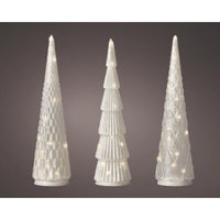 Lumineo LED White Tree Table Decor 13.8 in. (Pack of 6)