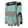 Watson Gloves Home grown M Spandex Tropical Leaf Pattern Gray/Green Gardening Gloves