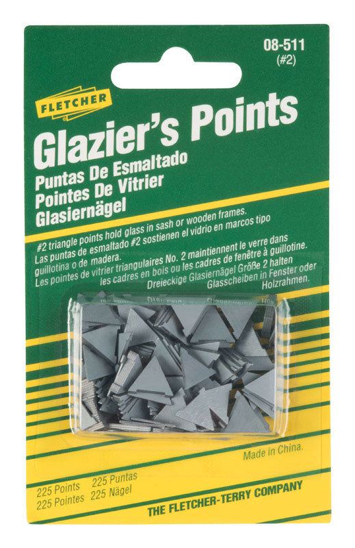 Fletcher Glazier Points For Repairing or reglazing windows 0 oz. 225 pk (Pack of 10)