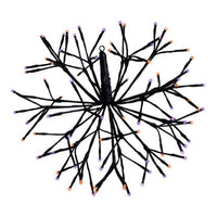 Celebrations Orange/Purple 16 in. LED Prelit Shimmering Sphere 3D Halloween Decor (Pack of 6)