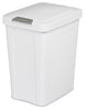 Sterilite 7.5 gal White Polypropylene TouchTop Locking Wastebasket (Pack of 4)