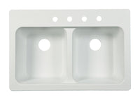 Franke Kindred Tectonite Dual Mount 33 in. W X 22 in. L Two Bowls Kitchen Sink