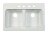 Franke Kindred Tectonite Dual Mount 33 in. W X 22 in. L Two Bowls Kitchen Sink