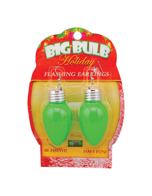 Magic Seasons Christmas Big Bulb Flashing Earrings Plastic (Pack of 12)