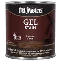 Old Masters Semi-Transparent Espresso Oil-Based Alkyd Gel Stain 0.5 pt (Pack of 6)