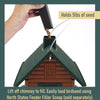 North States Log Cabin Wild Bird 1 lb Plastic Log Cabin Hopper Bird Feeder 4 ports