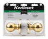 Kwikset  Polo  Polished Brass  Steel  Passage Door Knob  3  Right or Left Handed