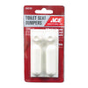 Ace White Plastic Adjustable Adhesive Toilet Seat Bumper