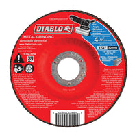Diablo 4-1/2 in. D X 7/8 in. X 1/4 in. thick Aluminum Oxide Metal Grinding Disc 1 pc