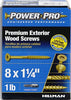 Hillman Power Pro No. 8 X 1-1/4 in. L Star Bronze Ceramic Wood Screws 1 lb 242 pk