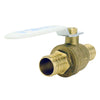 Apollo 1 in. Brass Crimp Ball Valve Standard Port (Pack of 6)