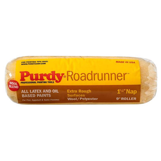 Purdy Roadrunner Polyester 9 in. W X 1-1/4 in. S Regular Paint Roller Cover 1 pk (Pack of 12)