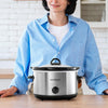 Crockpot 4.5 qt Black/Silver Stoneware Slow Cooker