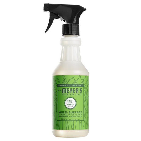 Limpiador líquido en aerosol multisuperficies con aroma a césped recién cortado de Mrs. Meyer's Clean Day, 16 oz (paquete de 6)