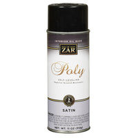 Zar 32907 11 Oz Clear Satin Interior Oil Base Poly Ultraviolet Spray (Pack of 6)