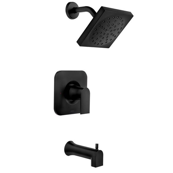 Moen Genta 1-Handle Matte Black Tub and Shower Faucet - Open Box