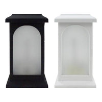 Alpine Plastic Black/White LED Candle Lantern (Pack of 4)