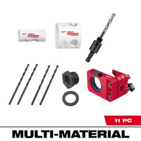 Milwaukee  Hole Dozer  1 and 2-1/8  Dia. x 1-3/8 to 2-3/4 in. L Bi-Metal  Door Lock Installation Kit