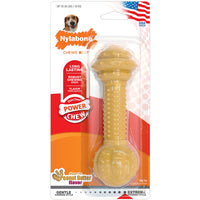 Nylabone Power Chew Barbell Dog Toy Wolf Size Peanut Butter Flavor