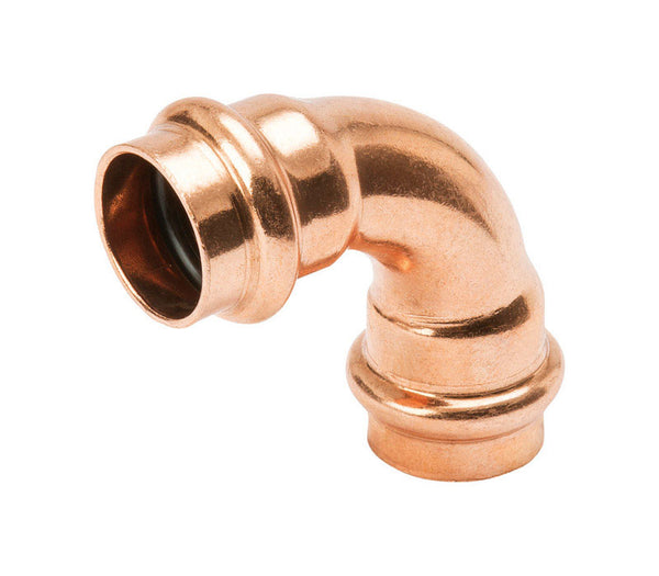 Sistema de prensa NIBCO, codo de cobre de 90 grados de 1/2 pulg. y 1/2 pulg., paquete de 1