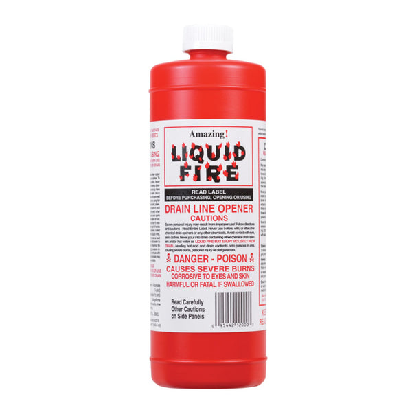 Amazing Liquid Fire Liquid Drain Opener 32 oz (Pack of 12)