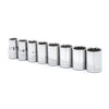 Crescent 1/2 in. X 1/2 in. drive Metric 12 Point Socket Set 8 pc