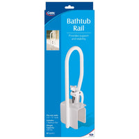 Carex Health Brands White Tub Safety Bar Steel 13.5 in. H X 7 in. L - Open Box