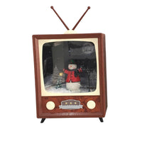 Glory Haus Mini Retro TV with Snowman Table Decor