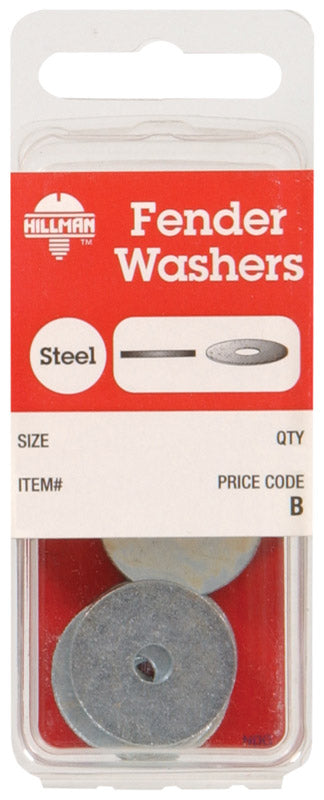 Hillman Zinc-Plated Steel 1/4 in. Fender Washer 6 pk (Pack of 10)