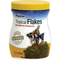 Aqueon Tropical Flakes Daily Nutrition Fish Food for Freshwater Tropical Community Fish, Color-Enhancing Flake Formula, 2.29 oz (65 g)