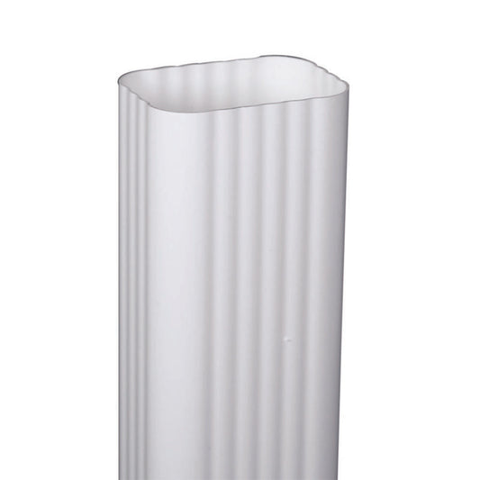 Amerimax 3 in. H x 4 in. W x 120 in. L White Vinyl Downspout (Pack of 6)