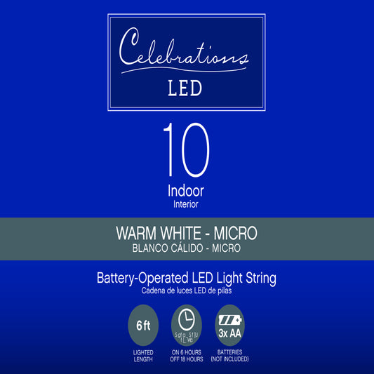 Celebrations LED Micro White Light Set (Pack of 12)