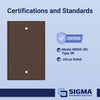 Sigma Electric Rectangle Stamped Steel 1 gang 4.52 in. H X 2.77 in. W Flat Box Cover