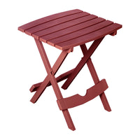 Adams Quik-Fold Rectangular Merlot Polyresin Side Table - Deal of The Week