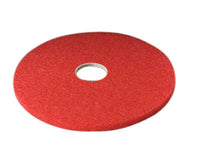 3M Scotch-Brite 17 in. Dia. Non-Woven Natural/Polyester Fiber Buffer Floor Pad Red (Pack of 5) - Open Box