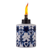 Tiki Blue/White Glass 7 in. Tabletop Torch 1 pc (Pack of 6)